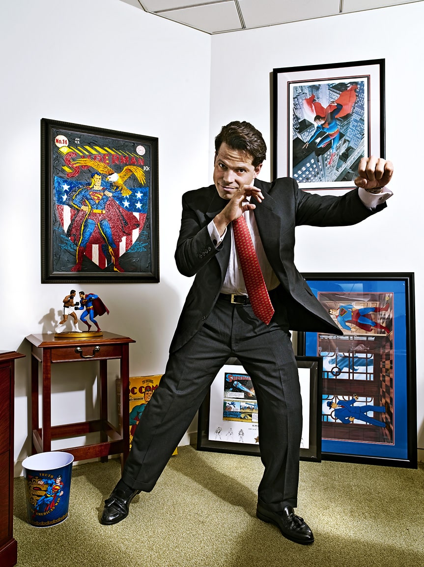Anthony Scaramucci é fã do super-herói e possui uma coleção de quadros e objetos com esse tema
